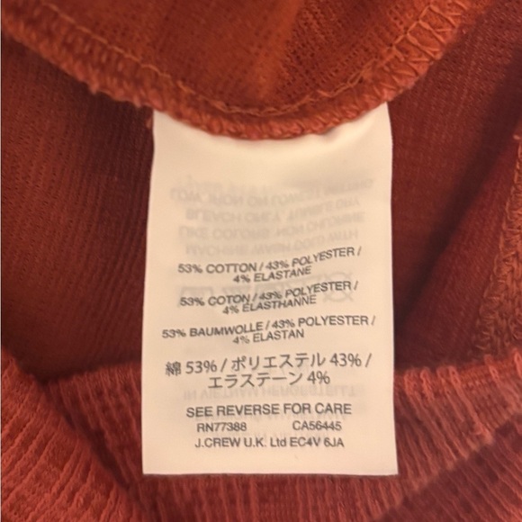 MADEWELL Burnt Orange Rust Off The Shoulder Textured Button Front Dress Size XXS - Picture 5 of 5